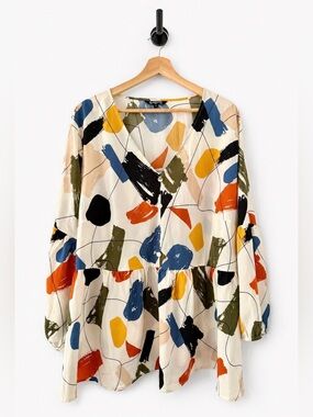 Bloomchic Abstract Blouse | Size 26/4X